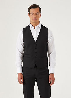 Skopes Madrid Black Tailored Fit Suit Waistcoat