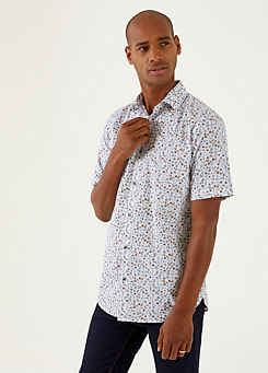 Skopes Multi Floral Short Sleeved Tailored Fit Shirt