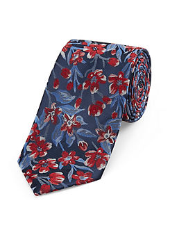 Skopes Navy & Red Floral Tie