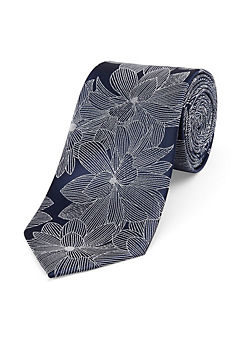 Skopes Navy & White Floral Tie