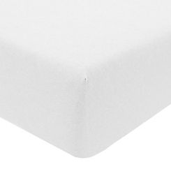 Sleepdown Jersey Melange Fitted Sheet & Pillowcases - White