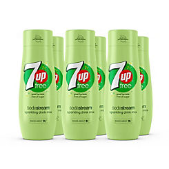 Sodastream 7 Up Free Flavour Concentrate 440 Ml - Six Pack