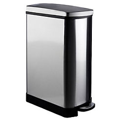 Soft Close Rectangle Stainless Steel Mirror Finish 35 Litre Pedal Bin
