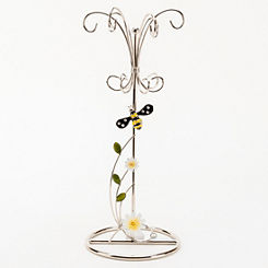Sophia Classic Glass & Wire Bumble Bee Jewellery Holder