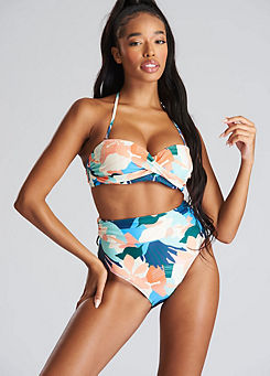 South Beach Twist Bandeau with Fold Over Briefs