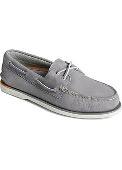 Sperry Grey Gold Authentic Original 2-Eye Nubuck Shoes