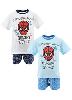 Spiderman Hang Time Pack of 2 T-Shirt Pyjama Sets