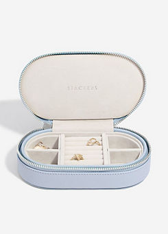 Stackers Lavender Oval Zipped Travel Jewellery Box