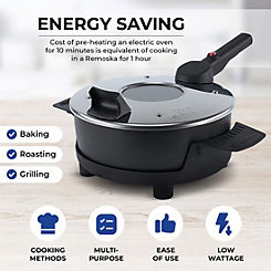 Standard Remoska Electric Cooker with Glass Lid 2L