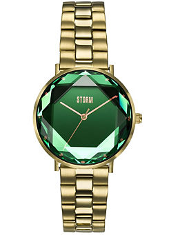 Storm London Elexi Gold Lazer Green Womens Watch
