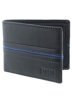 Storm London Leather Jersey Wallet - Black/Blue