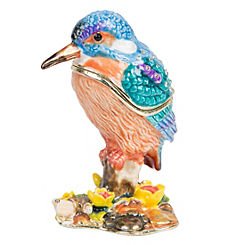 Stratton Treasured Trinkets - Kingfisher/Yellow Flowers