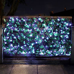 Streetwize Expanding Trellis with Artificial Leaves and 100 Solar Powered LED Lights