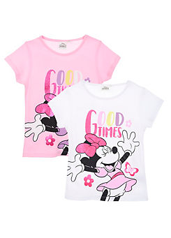 Suncity Kids Pack of 2 Minnie Mouse Good Times T-Shirts