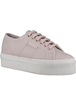 Superga Pink 2790 Tumbled Leather Trainers