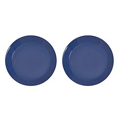Sur La Table Colour Me Happy Set of 2 Blue Dinner Plates
