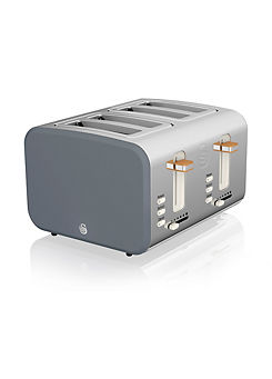 Swan ST14620GRYN Nordic 4-Slice Toaster - Grey