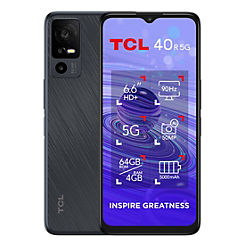 TCL SIM FREE 40R 5G 64GB - Black