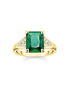 THOMAS SABO Green Stone Gold Ring