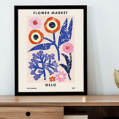 The Art Group Flower Market Oslo Framed Print