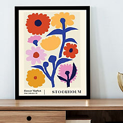 The Art Group Flower Market Stockholm Framed Print