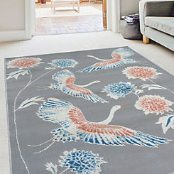 The Homemaker Rugs Collection Abstract Crane Rug