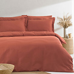 The Linen Yard Red Clay Waffle 180 Thread Count 100% Cotton Duvet Set