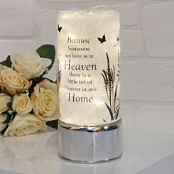 Thoughts of You Memorial Glass Light Tube - Heaven