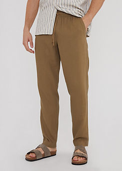 Threadbare Linen Blend Drawcord Trousers