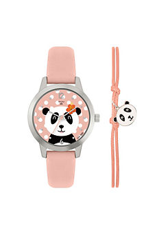 Tikkers x WWF - Panda Kids Dial Watch & Panda Charm Bracelet