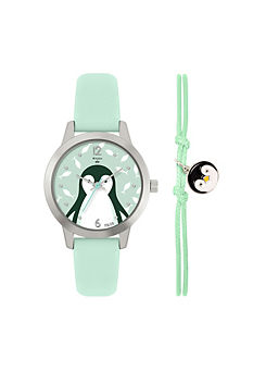 Tikkers x WWF - Penguin Kids Dial Watch & Penguin Charm Bracelet