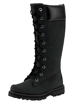 timberland lace up knee high boots