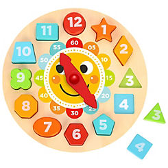 Tooky Toy Wooden Clock Puzzle