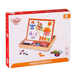 Tooky Toy Wooden Magnetic Double Sided Activity Board