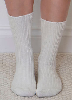 Totes Ladies Oat Cashmere Blend Cosy Socks