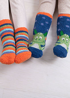 Totes Toasties Childrens Dinosaur Original Slipper Socks