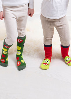 Totes Toasties Childrens Monster Original Slipper Socks