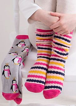 Totes Toasties Kids Penguin Original Slipper Socks