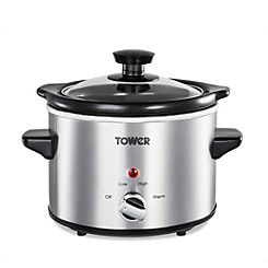 Tower 1.5L Stainless Steel Slow Cooker - T16020