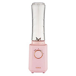 Tower Cavaletto Personal Blender with Tritan Smoothie Bottle T12060PNK - Marshmallow Pink and Rose Gold
