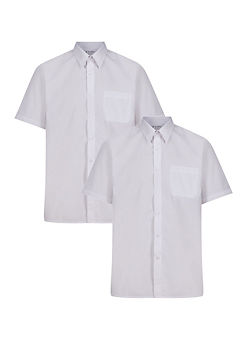 Trutex White Non Iron Short Sleeve Shirt - Twin pack