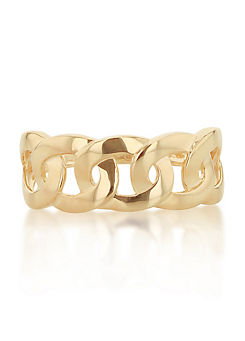 Tuscany Gold 9CT Gold Curb Chain Style Ring