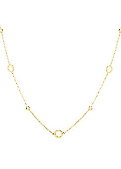 Tuscany Gold 9CT Yellow Gold Circle & Bead Necklace
