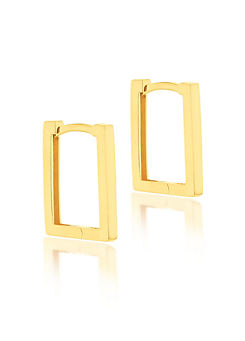 Tuscany Gold 9CT Yellow Gold Rectangular Hoop Earrings