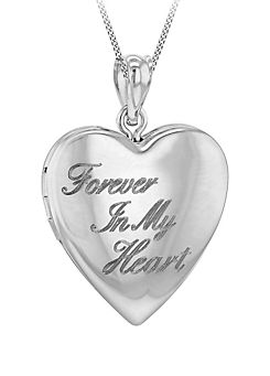 Tuscany Silver Sterling Silver ’Forever In My Heart’ Locket Necklace