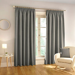 Tyrone Harvard Textured Pair of Standard Header Blackout Thermal Curtains