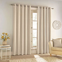 Tyrone Savoy Chenille Pair of Blackout Thermal Eyelet Curtains