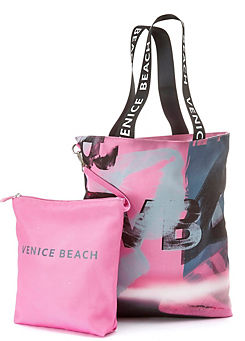 Venice Beach Logo Print Shopper Bag