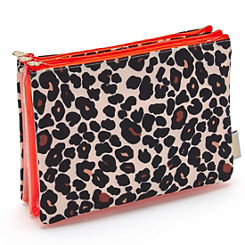 Victoria Green ’Amy’ 3 in 1 Make-Up Wallet - Leopard Tan