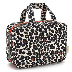 Victoria Green ’Charlotte’ Hanging Traveller Wash Bag - Leopard Tan